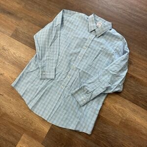 Brooks Brothers Regent Button Up Men's‎ Multicolor Blue Patterned Size 18x4-5